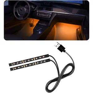LED Strip Light, 24 LED RGB Auto Under Dash Interior Atmosphere Lights, USB  Decorative Lamp Ambient Night Light Strip, Lighting Kit  Accessories (Orange)