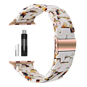 Fashion Resin Watch Band, Lightweight Watch Band for Women, Wearable Accessories Smart Watch Straps Compatible with Apple Watch Series 6/5/4/3/2/1/SE