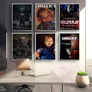 C-ChildrenS Play Chucky Slasher Poster HD Waterproof Art Poster for Home, Bar & Café Decor | Fade-Resistant, Non-Sticky, Vibrant DIY Wall Print Perfect Decorative Poster for Office & Living Room