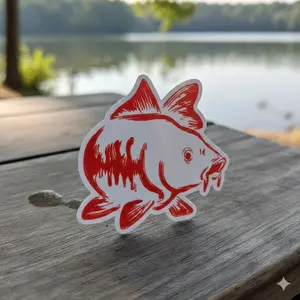 Waterproof Fishing Decal: Vinyl Sticker for Car Boat Kayak Truck, Durable Scratch-Resistant Vehicle Wrap, No Fade High Adhesive Outdoor Decal for Automotive Marine Decoration.