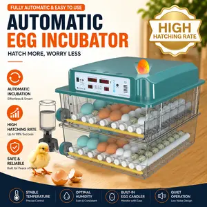 【DealsForYouDays】Professional 120-Egg Incubator with High Hatching Rate Guaranteed | Fully Automatic Egg Turner & Precise Temp Control for All Poultry