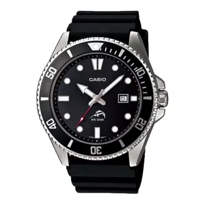 Casio Men's Dive Watch with Black Dial - MDV-106-1AV
