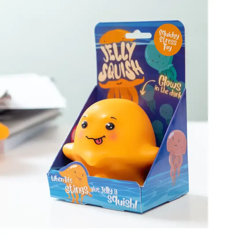 Jellysquish Glow-In-The-Dark Jellyfish Squishy Stress Toy for ages 8+