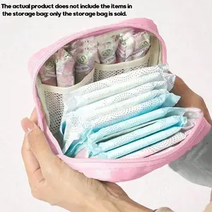 Large capacity sanitary napkin storage bag, portable menstrual product kit, waterproof storage bag, feminine hygiene bag, travel storage bag, Durable storage organizer, suitable for storing sanitary napkins, lipstick, and change
