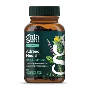 Gaia Herbs Adrenal Health Daily Support - Herbal Supplement with Ashwagandha, Holy Basil & Schisandra - Help Maintain Healthy Energy & Stress Levels