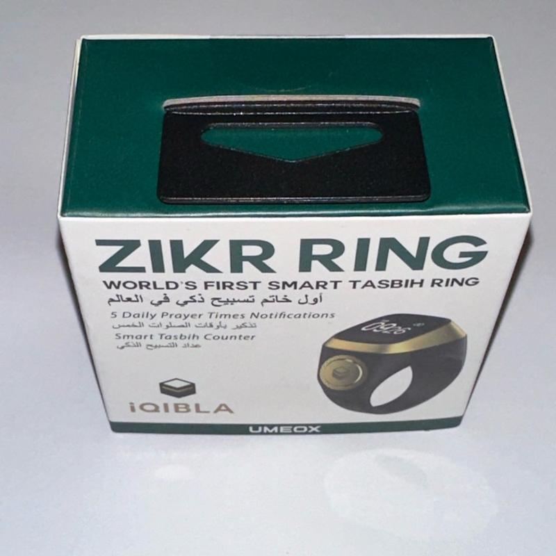 iQIBLA UMEOX Smart ZIKR Ring with Electronic Tasbih Counter and 5 Daily Prayer Time Notifications