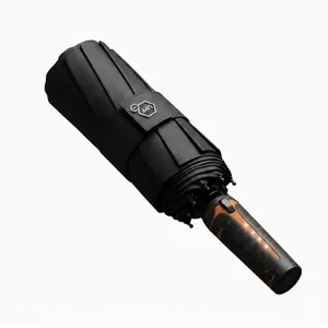 Cyber Tactical Automatic Umbrella, Windproof Sunscreen Lightweight Portable, 10 Bone Windproof Automatic Umbrella, Compact Travel Umbrella, Lightweight Waterproof Umbrella