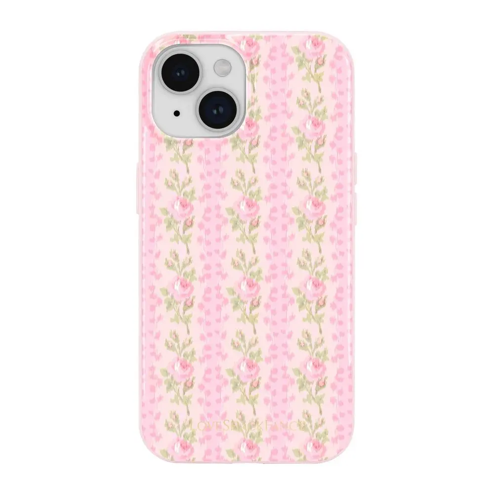 LoveShackFancy – Case-Mate Blooming Heirloom iPhone 17e/16e/15/14/13 Case with MagSafe Strawberry Macaroon