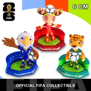FIFA Official 3PCS Animal Designs Limited Edition Soccer Mascot Figurine Set - Cute Sports Fan Collectibles for Premier League Enthusiasts