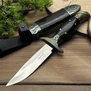 Vintage outdoor craft straight knife, vintage straight knife for outdoor adventures, suitable for camping, hiking, fishing