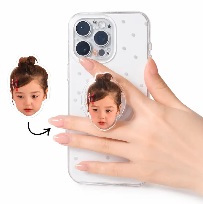 (Hot) Personalized Face Phone Grip Magsafe, Custom Photo Phone Grip, Personalized Gifts, iPhone Stand, Cell Phone Stand, Phone Accessories, Baby Gifts