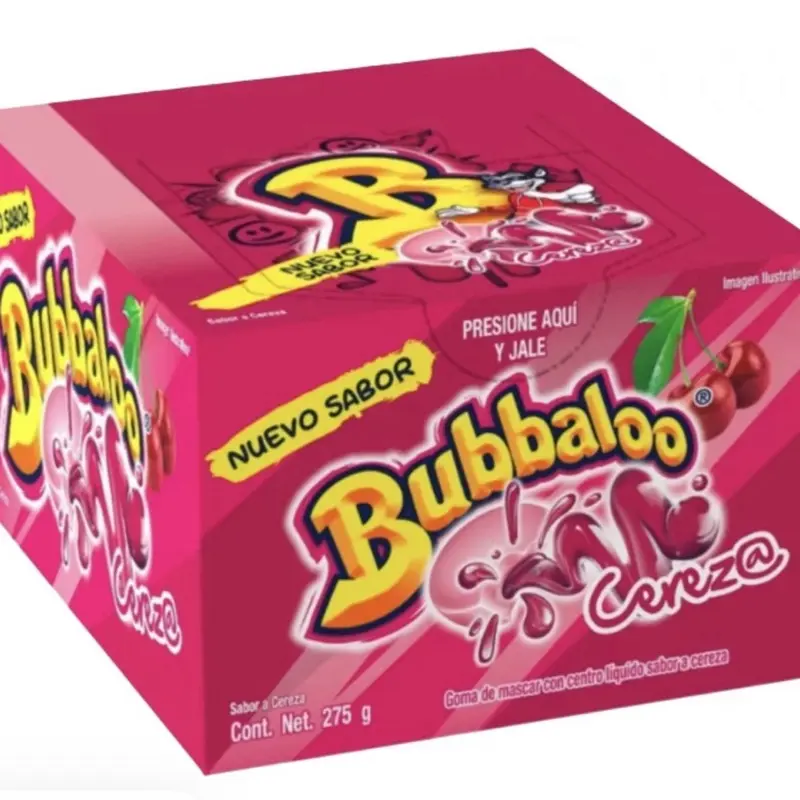 Bubbaloo Cereza-Cherry Flavor Candy Center Gum