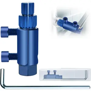 New Pipe Extractor Tool Pipe Nipple Extractor Set Pipe Remover Kit Broken Pipe Thread Remover Fits 1/2 inch to 1 inch Pipe Capacity Great Diy Gift for Men (Blue)