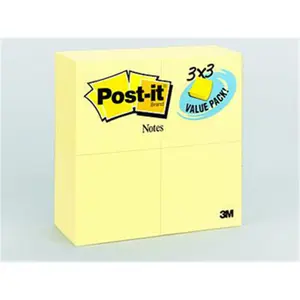 3M Company  Sticky note Notes Value Pack 3 X 3 Canary Yellow 24 Pads