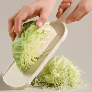 Japanese Style Beige Cabbage Slicer – Multifunctional Vegetable Cutter & Grater, Adjustable Easy Clean Kitchen Tool for Salad, Fruit & Cabbage Shredding, Halloween / Christmas Gift Kitchen Gadget Utensils Lightweight