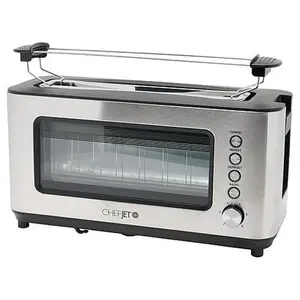 Chef Jet Jet Tila Transparent Slice Window Toaster with Toasting/Warming Rack