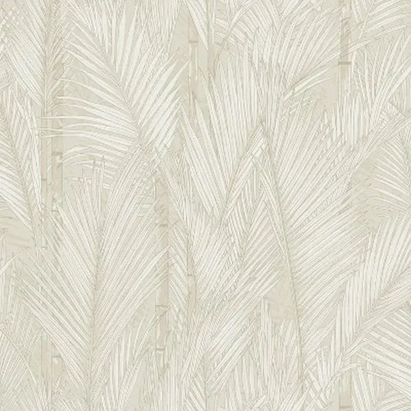 RoomMates Swaying Fronds Peel and Stick Wallpaper Taupe, Decorative, Indoor