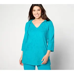 Belle Beach by Kim Gravel Poolside Terry Jacquard Hoodie