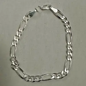 Esclava Figaro de Plata Silver Bracelet Style Fígaro #50 Classic Chain Design