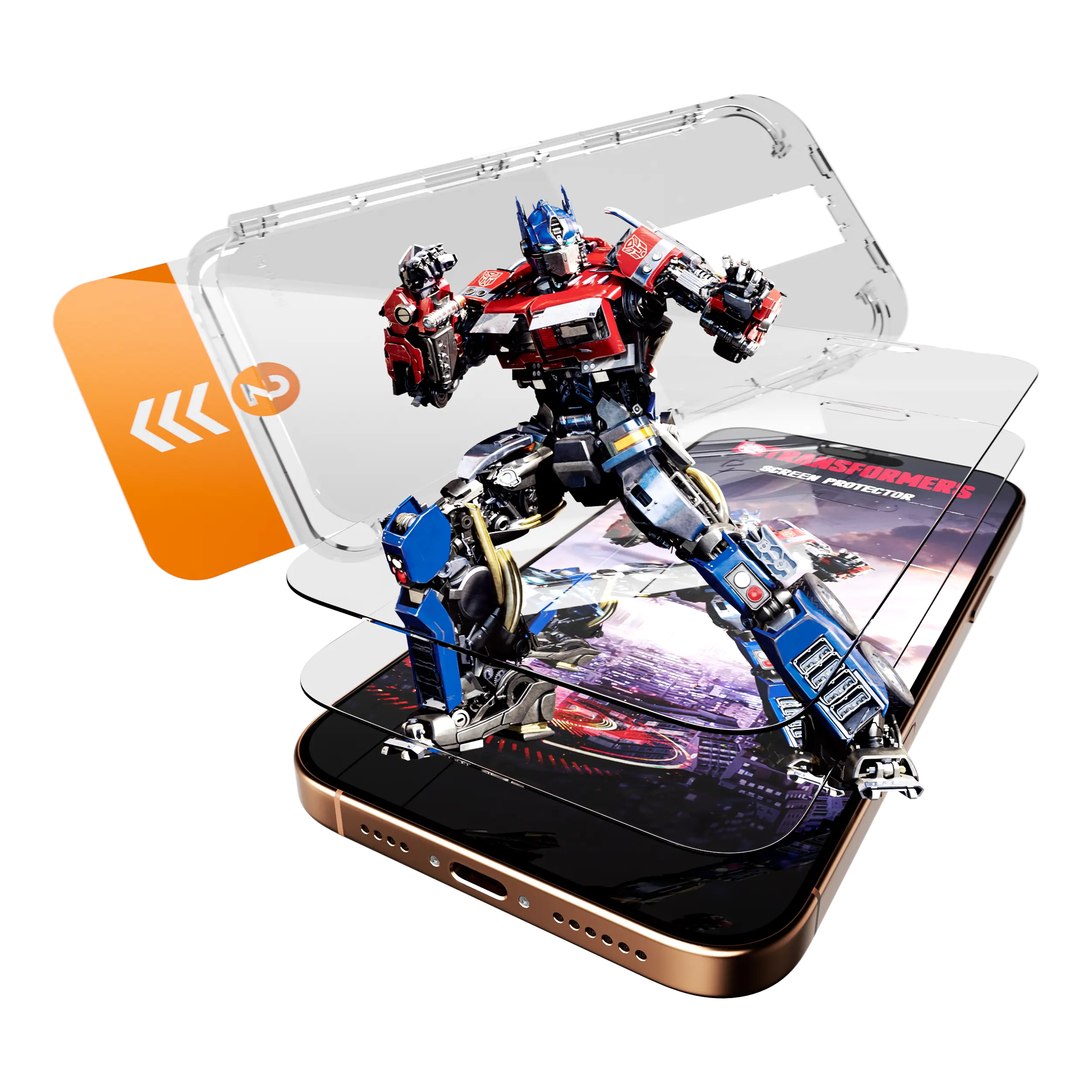 TRANSFORMERS Shatter-resistant Tempered Glass Screen Protector (Compatible with iPhone 17 Pro Max/16 Pro Max/15 Pro Max) Privacy Screen Protector, Ultra-Durable, Full Coverage, 2-Pack