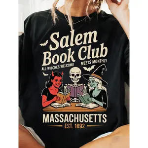 Salem Witch Book Club Shirt, Funny Halloween Reading Shirt, Book Lover Shirt, Spooky Book Club Gift, Witchy Reader Shirt