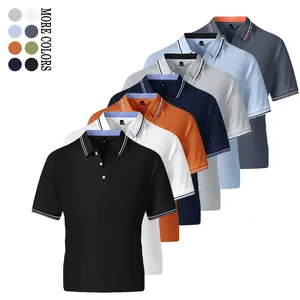 2026 Summer Men's Business Short Sleeve Top Lapel Casual T-Shirt