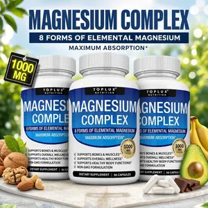 Toplux Premium Complex Magnesium Supplement with Eight Vital Magnesium Forms
