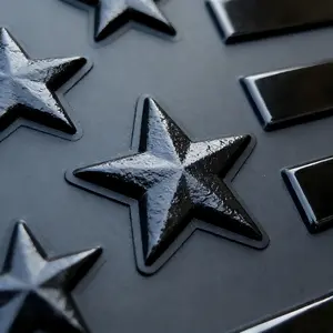 Black American Flag Car Emblem, Premium Metal USA Flag Badge for Cars Trucks SUVs