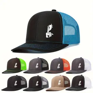 Unisex Polyester Snapback Trucker Hat, Adjustable Snapback Cap, Creative Print Mesh Baseball Cap, Summer Outdoor Hiking Breathable Sun Hat, Fashionable Practical Accessory
