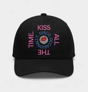 Kiss All The Time Disco Embroidered Classic Baseball Cap, Trendy Y2K Aesthetic Accessory For Men Women, Party Hat, Cute Vintage Gift Idea | GN160326.R0635.ID01