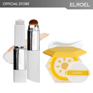 [ELROEL Best Selling Set] Blanc Cover Cream Stick Foundation (0.04 oz) + Pang Pang Sun Cushion Plus SPF50+ PA++++ Makeup Concealer Cosmetic #SummerVibes