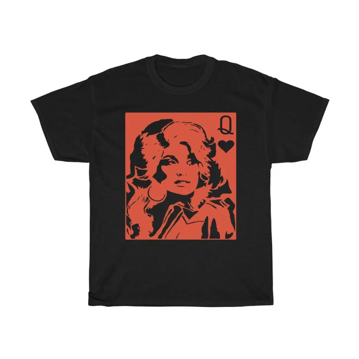 Dolly Parton Queen of Hearts Shirt, 80s Country Music Graphic Tee, Gift For Fans, Full Size