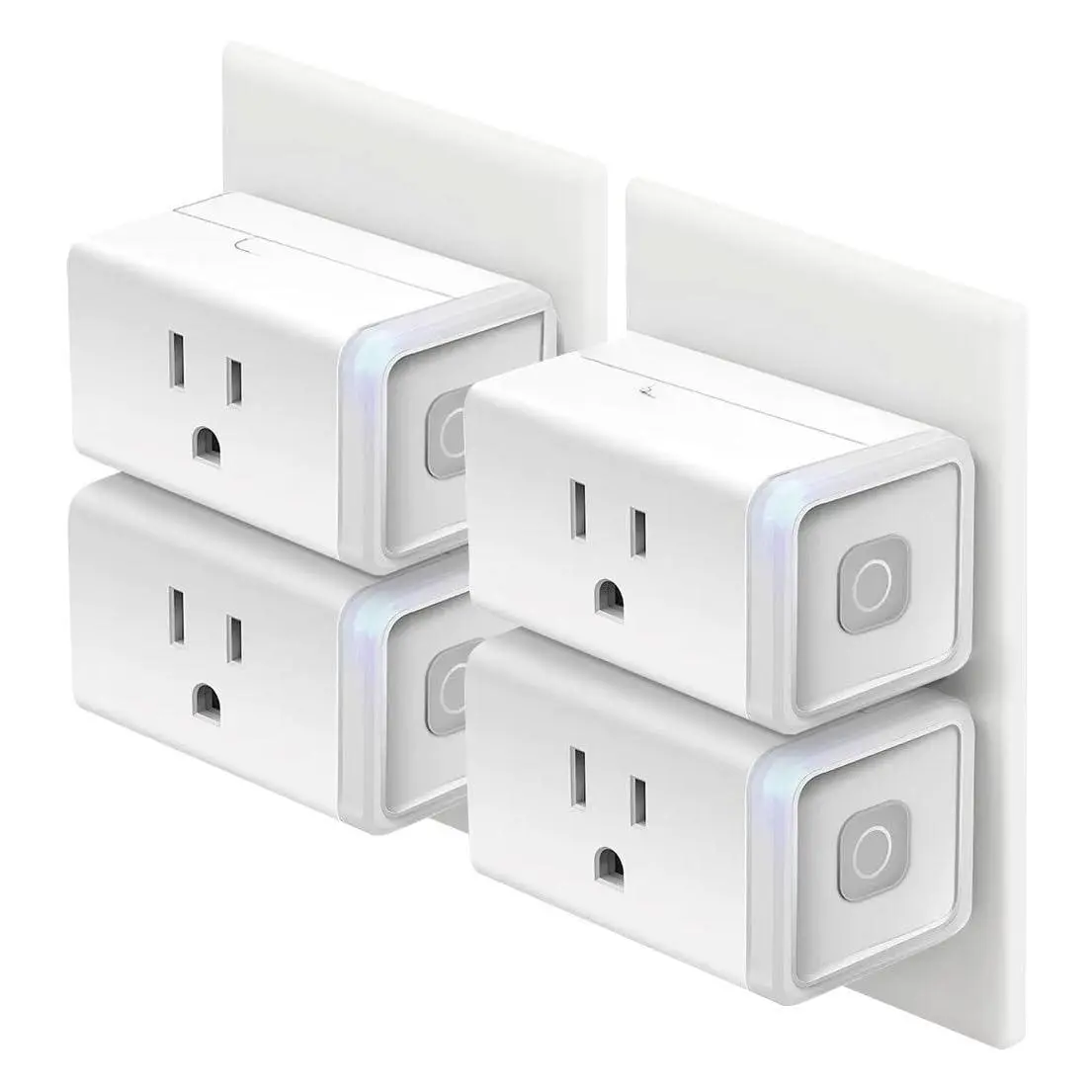 4-Pack White Smart Wi-Fi Electrical Outlets (HS103P4), 15A UL Certified, No Hub Required, Alexa Compatible Plug, Works with Echo & Google Home & IFTTT, Remote Control for Home Improvement