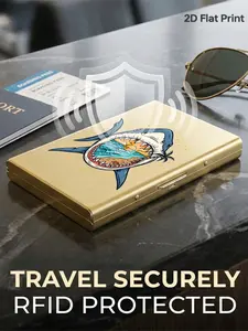 Unisex RFID Blocking Metal Card Holder, Side Open Design, Ultra-Thin Matte Card Case, Secure Storage, Fashion Accessory, Credit Card Wallet
