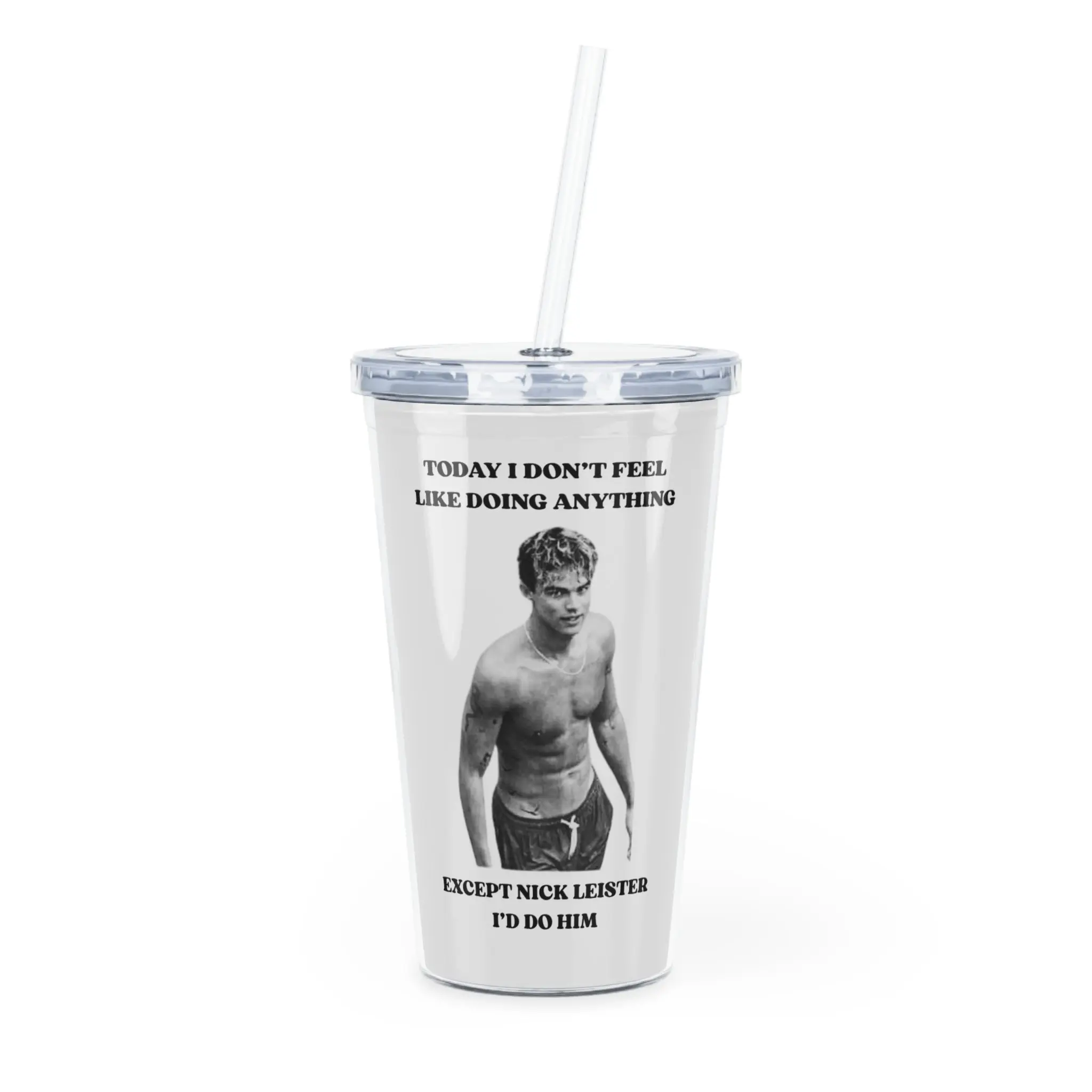 Nick Leister Plastic Tumbler with Straw