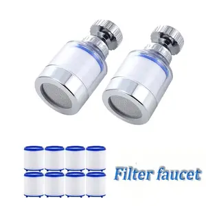 2pcs Household Water Purification Set, Extendable Rotating Pressure Faucet, Shower Filter, Tap Water Purifier, Easy Installation
