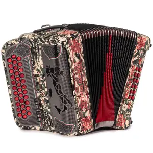 Settimio Soprani Bella Ciao Acordeon 5 Registros GCF Militar Rojo