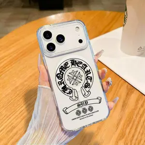 Black Cross Gothic Line Drawing Phone Case for iPhone 17 AIR 17 PRO 16 PRO 15  PRO MAX  14 PLUS 13 PRO 12 11 PRO XS MAX X XR Shockproof Magnetic, Accessories, Smartphone