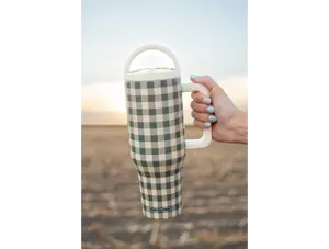 Evergreen Gingham 40oz Tumbler