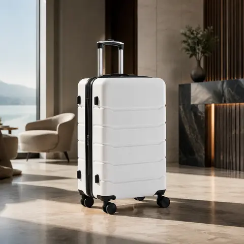 Sweetcrispy ABS Hardshell Carry On Rolling Suitcase for Adults - 20/24/28in Lightweight Expandable ABS Plastic Airport-Friendly Checked Luggage, 4-Wheel 360-Rotation Spinner, TSA Lock, Scuff/Abrasion Resistant, Compact, International Travel Friendly