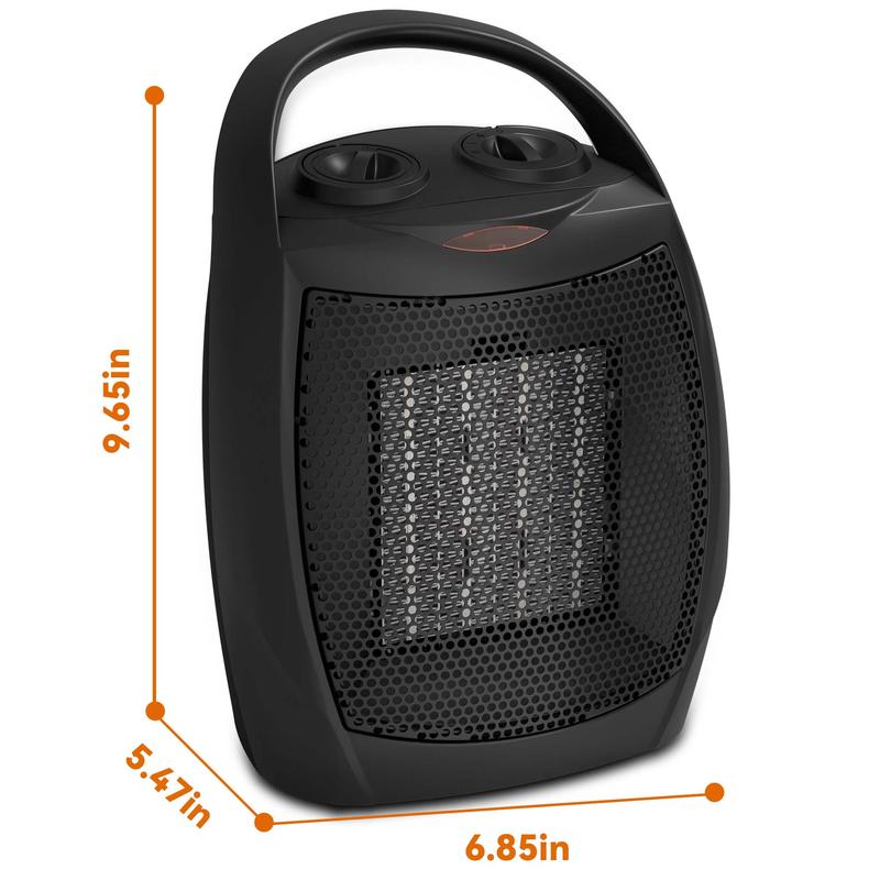 R.W.FLAME Small Space Heater for Indoor Use, Electric Ceramic Space Heater, Portable Heaters Fan for Office and Bedroom with Adjustable Thermostat ETL Listed,1500W