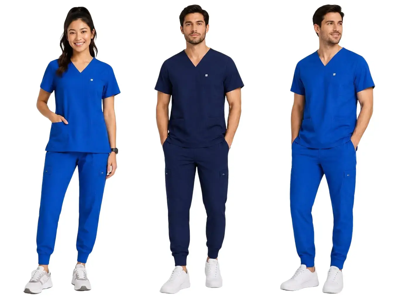 Premium Stretch Jogger Scrub Set – Men & Women | Royal Blue & Navy