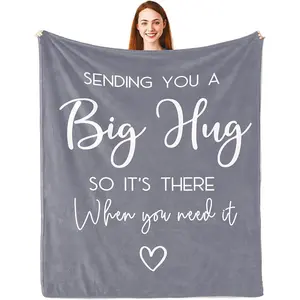 Super Soft Hug Blanket with Inspirational Words, Get Well Gifts for Women/Men, Sympathy Gift, Healing Blanket funny throw blanket cute