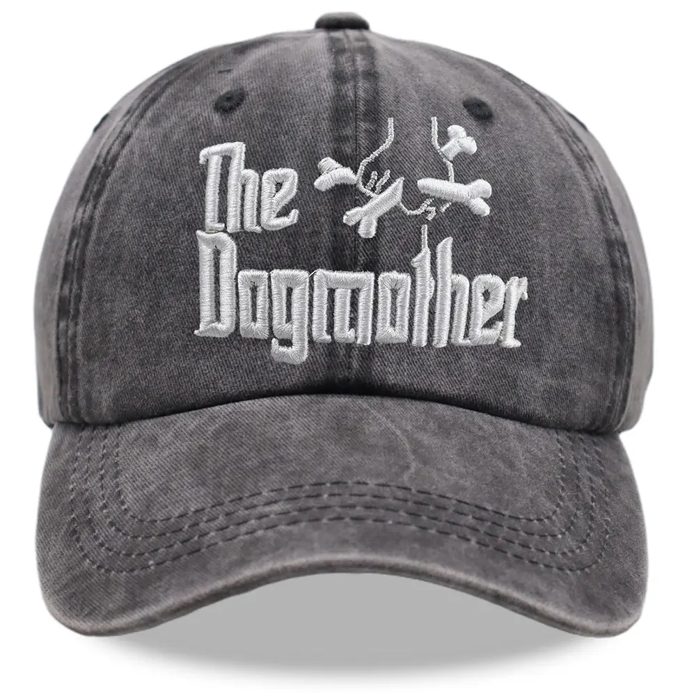 The Dog Mother Hat, Dog Lover Gifts for Women, Mother's Day Adjustable Distressed Best Dog Mom Baseball Cap Denim