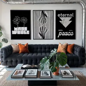 Modern Christian Wall Art Set, Trendy Black & White Scripture Prints, Contemporary Bible Verse Wall Art, Y2K Mens Wall Art, Teen Prints