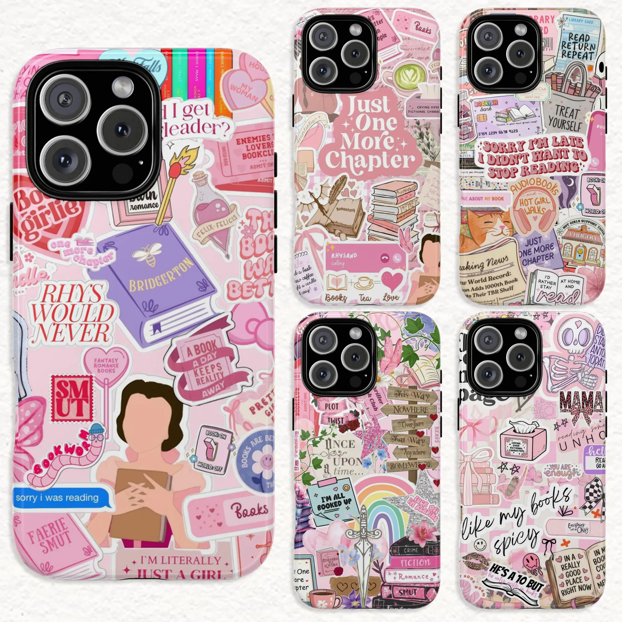 TPU Smartphone Casing - Aesthetic Protective Accessory for iPhone 13-17 Pro Max, Customized Gift for Book Lovers, Handheld Cellphone Devices Accessory