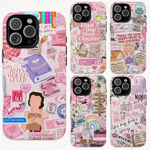 Pink Book Lovers Phone Case, Reader iPhone Case, Booktok and Bookstagram, Gift for Bookworms, Gift for Reader, For iPhone 17, 16, 15, 14, 13, 12, 11, X, and Samsung models