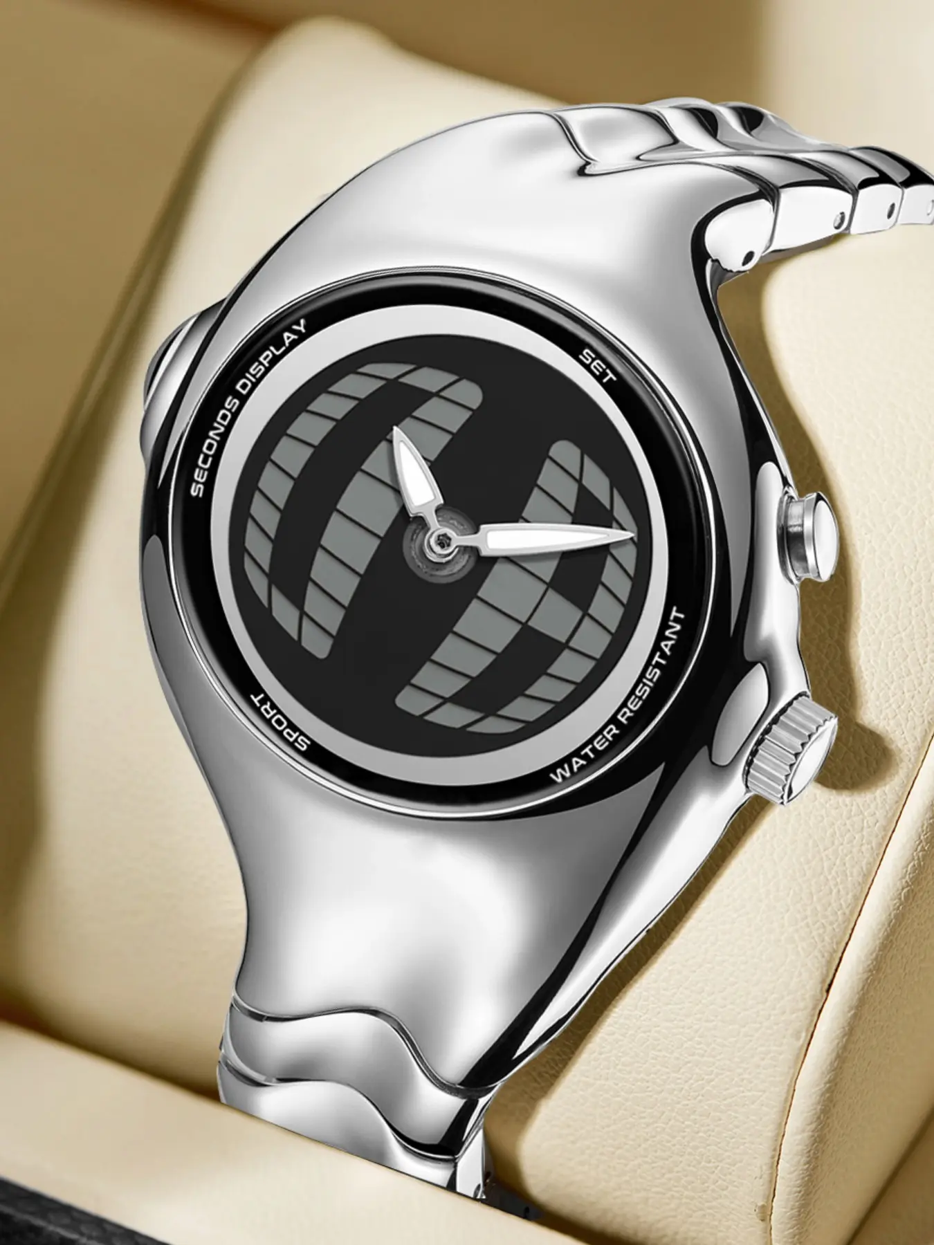 Men's Quartz, Digital Analog Watch, Jumping Seconds Fish-Eye Design, High-End Dual-Movement Wristwatch, Niche Millennial Y2K Style, Modern Fashionable Wristwatch, Perfect Gift, Durable Watch, Fashionable Stylish Watch
