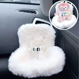 LBB Doll Car Seats, Cute Plush Car Doll Seat Cushions, Adorable Doll Car Air Vent Decorations for Women and Girls