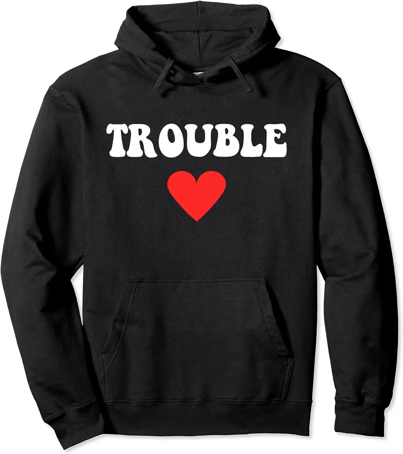 where i go trouble follows couple Pullover Hoodie - Peterbauti Shop 75B0CP8C7VBW